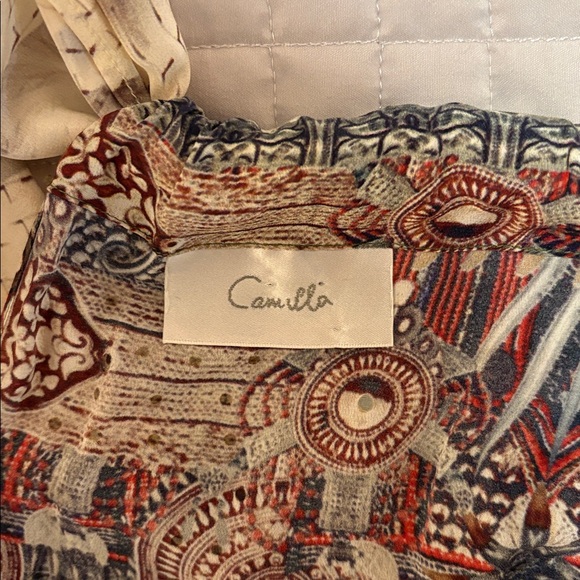 Camilla Drawstring Silk Maxi Dress OS VGUC - Picture 5 of 8